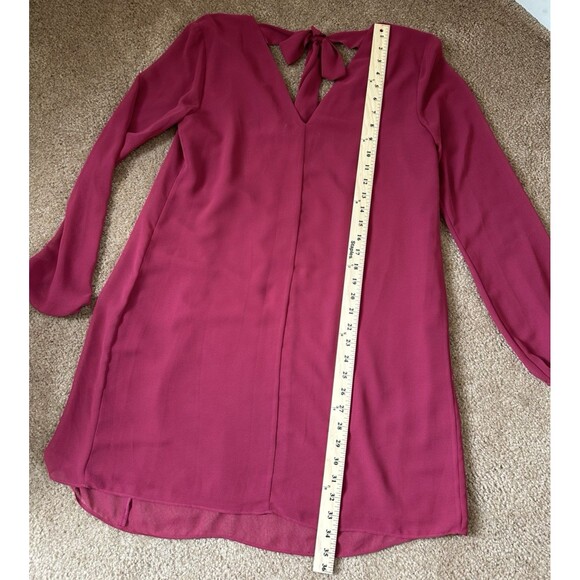 BCBGeneration Women's Chiffon Cocktail Dress (M, Cranberry apple) - Picture 4 of 9